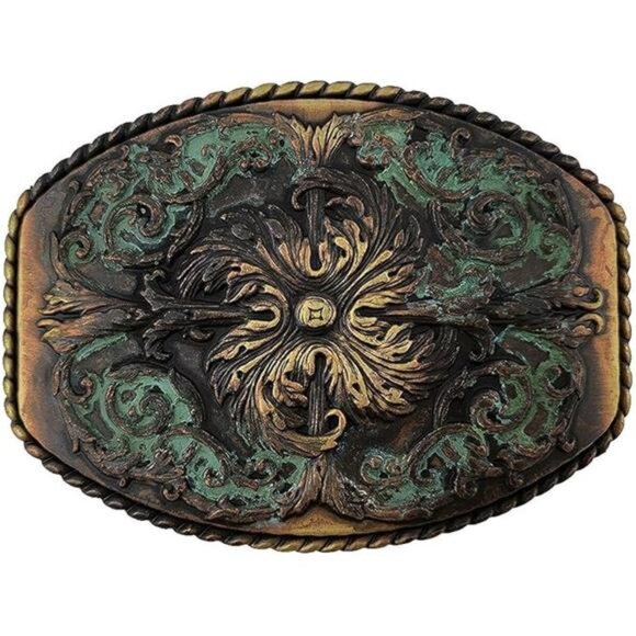 Western Floral Eagle Dogs Birds Star Replacement Belt Buckle Fits 1-1/2"(38mm) - Picture 7 of 7